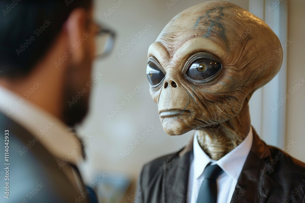 Alien, extraterrestrial or earth invasion from outer space generative AI design Alien, extraterrestrial or earth invasion from outer space generative AI design