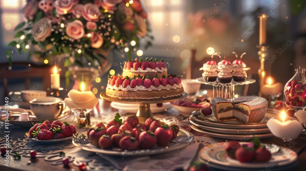 Celebrate International Dessert Day with an array of delectable treats, vibrant flowers, and warm candlelight Celebrate International Dessert Day with an array of delectable treats, vibrant flowers, and warm candlelight