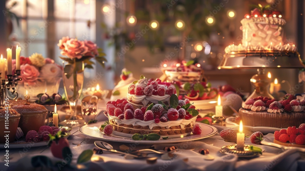 Celebrate International Dessert Day with a delightful array of cakes and treats in a cozy setting Celebrate International Dessert Day with a delightful array of cakes and treats in a cozy setting