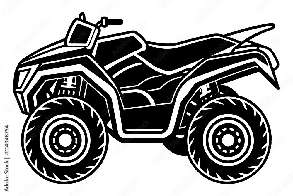Atv adventure vector hand drawn sketch illustration Atv adventure vector hand drawn sketch illustration