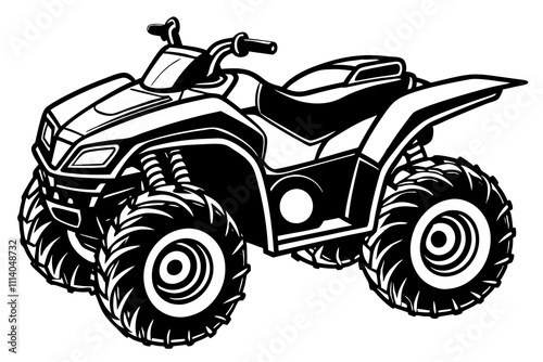 Atv adventure vector hand drawn sketch illustration