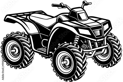 Atv adventure vector hand drawn sketch illustration