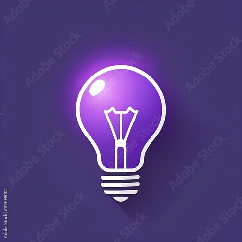 Glowing light bulb radiating vibrant colors, symbolizing innovation and creativity in modern design and technology