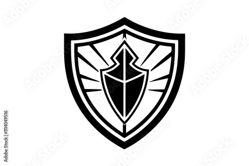 Protect guard shield plain line concept