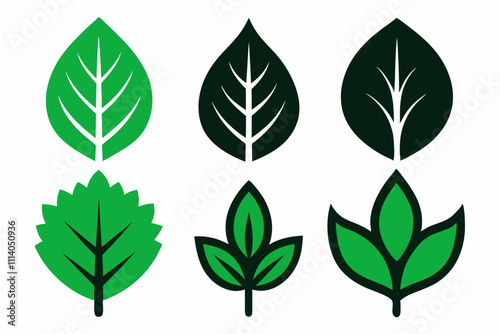 Green leaf icons set. Fill Leaves icon isolated background. Collection of green leaf,Green leaf ecology nature element vector logo, Leaf Icon, green leaf vector.