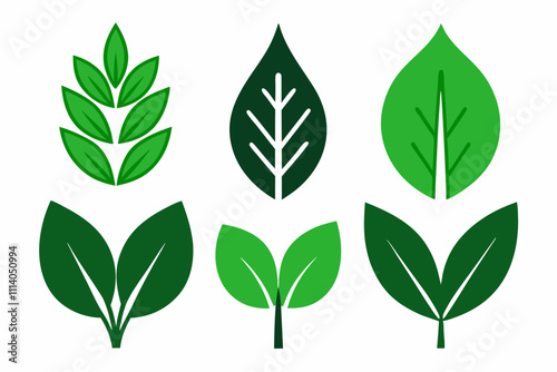 Green leaf icons set. Fill Leaves icon isolated background. Collection of green leaf,Green leaf ecology nature element vector logo, Leaf Icon, green leaf vector.