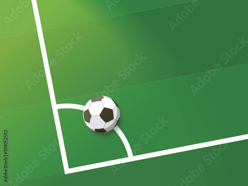 Football and football field corner shows a fun sport vector illustration graphic EPS 10
