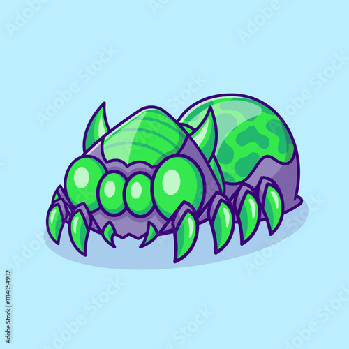 Cute Tarantula Spider Cartoon Vector Icon Illustration. 
Animal Nature Icon Concept Isolated Premium Vector. Flat 
Cartoon Style 