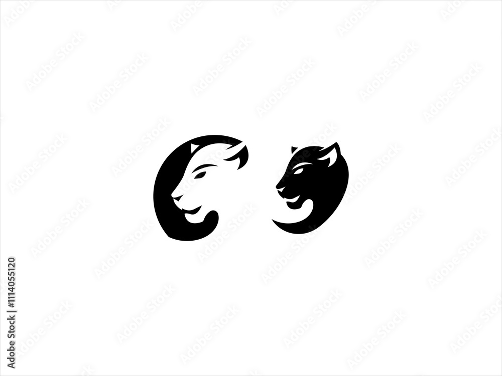 Elegant Panther Logo,Black Panther Emblem,Stealth Panther Logo,Luxury Panther Icon,Modern Panther Symbol,Strong and Elegant Vector Design. 