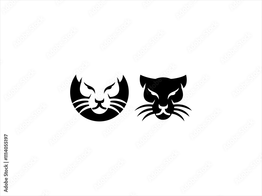 Obraz premium Elegant Panther Logo,Black Panther Emblem,Stealth Panther Logo,Luxury Panther Icon,Modern Panther Symbol,Strong and Elegant Vector Design. 