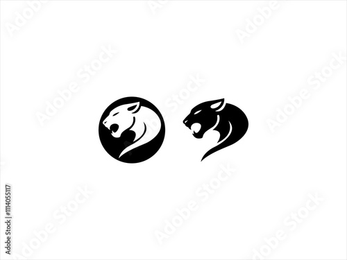 Elegant Panther Logo,Black Panther Emblem,Stealth Panther Logo,Luxury Panther Icon,Modern Panther Symbol,Strong and Elegant Vector Design. 