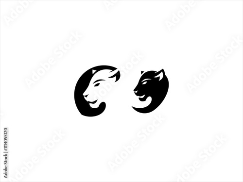 Elegant Panther Logo,Black Panther Emblem,Stealth Panther Logo,Luxury Panther Icon,Modern Panther Symbol,Strong and Elegant Vector Design. 