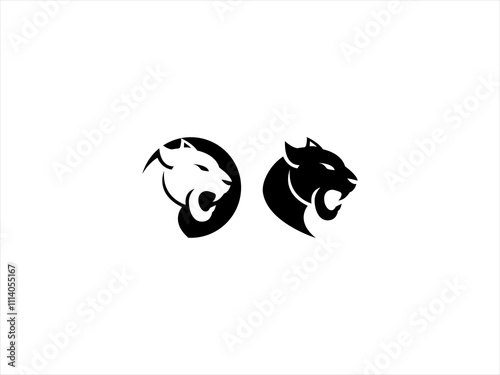 Elegant Panther Logo,Black Panther Emblem,Stealth Panther Logo,Luxury Panther Icon,Modern Panther Symbol,Strong and Elegant Vector Design. 