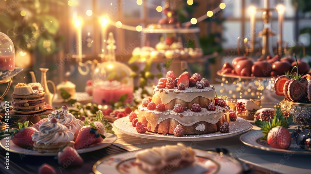 International Dessert Day celebration featuring an array of delightful sweets and decorative treats for all to enjoy