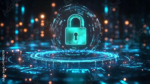 Personal information data network security concept technology background