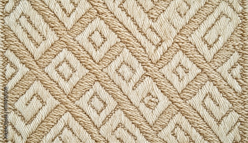 高級感ある手織りの模様が特徴の織物作品