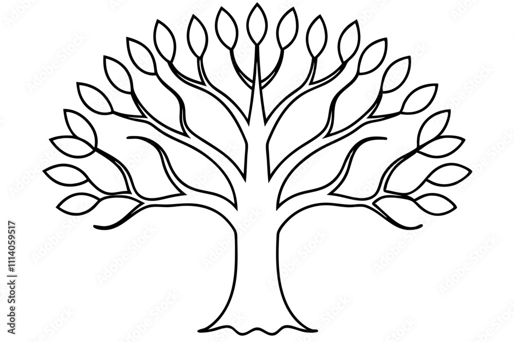 Minimalist Tree of Life Line Art Vector Minimalist Tree of Life Line Art Vector