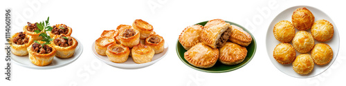 Delicious mini meat pies with flaky crusts, perfect for savory snacks or appetizers. These bite sized treats are ideal for gatherings and celebrations, offering delightful taste experience photo