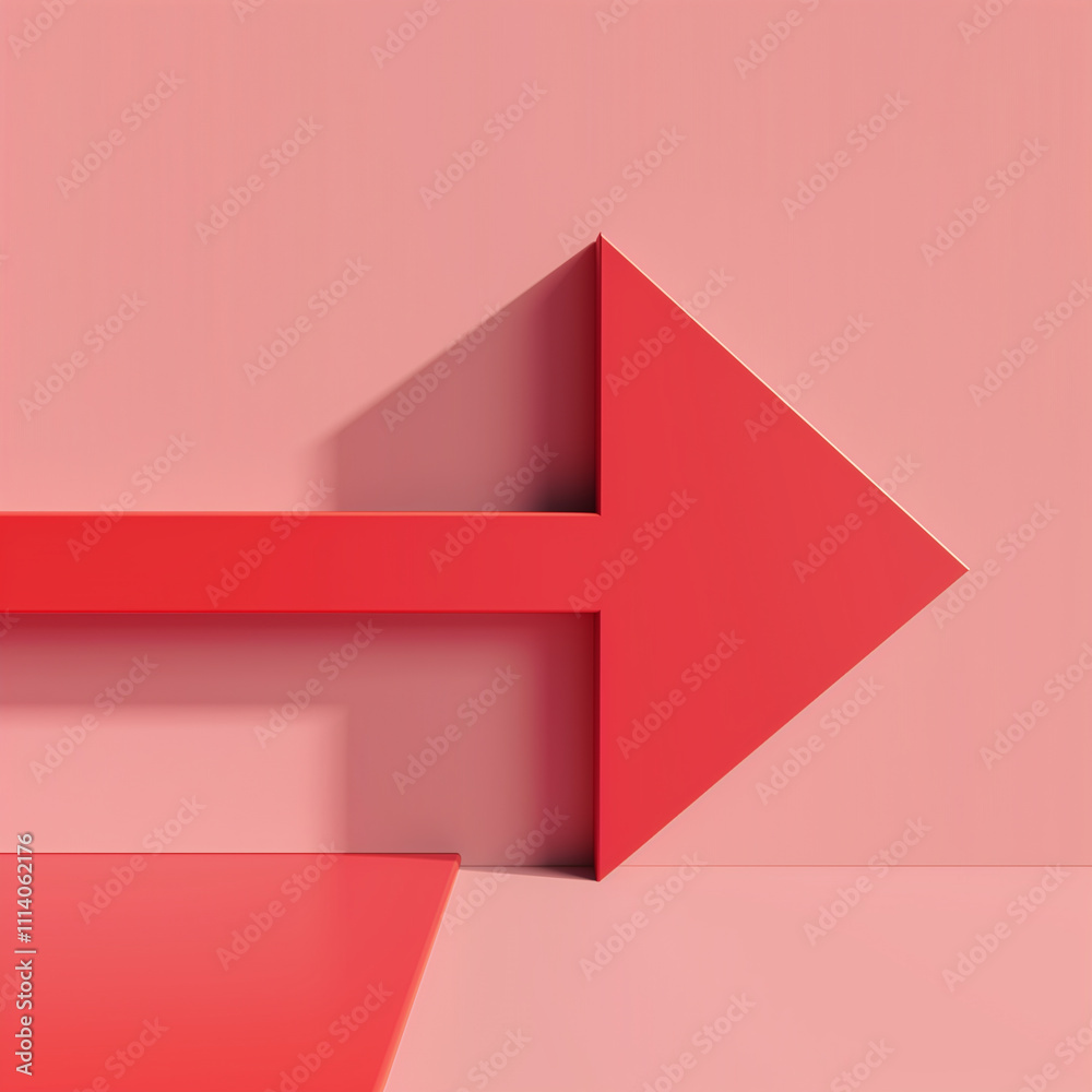 3D red arrow pointing , placed on a clean background with soft shadows, emphasizing minimalism and direction.
3D red arrow pointing , placed on a clean background with soft shadows, emphasizing minimalism and direction.