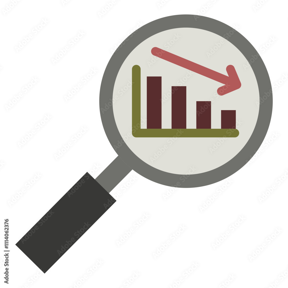 colored recession icon depicting business situation