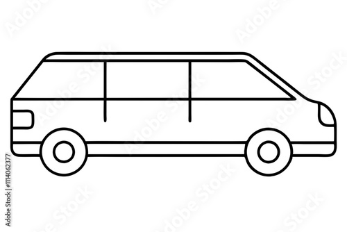 Minimalist Urban Commute Line Art Vector