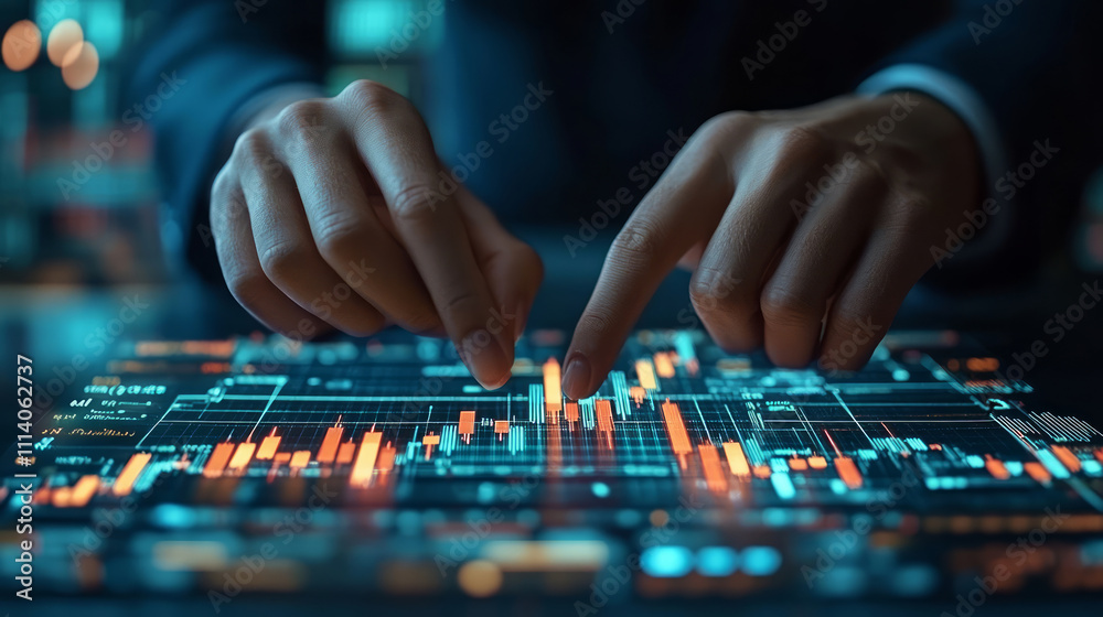 Investors analyzing stock market data on screen Investors analyzing stock market data on screen