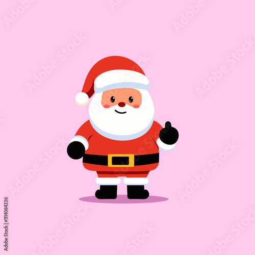 cute cartoon character santa claus in christmas vector design