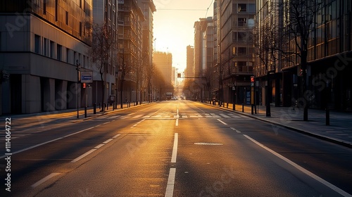 Milan's streets were deserted during the Corona Virus curfew.