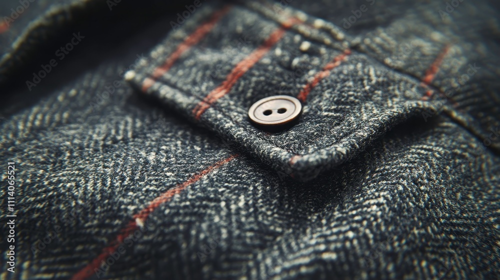 Close-Up of Textured Fabric with Button Detail Close-Up of Textured Fabric with Button Detail