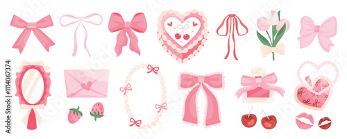 Pink Decorative Elements Collection