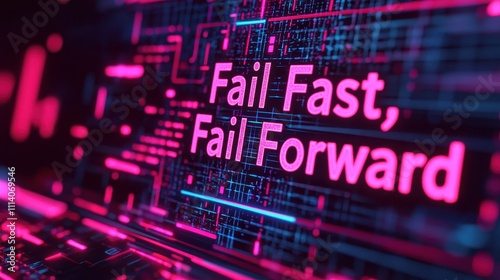 Embrace change fail fast learn forward business growth digital world graphic design innovation, Fail Fast, Fail Forward. photo