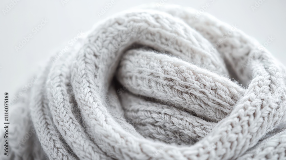 Knitted scarf white background clothing crochet. Knitted scarf white background clothing crochet.