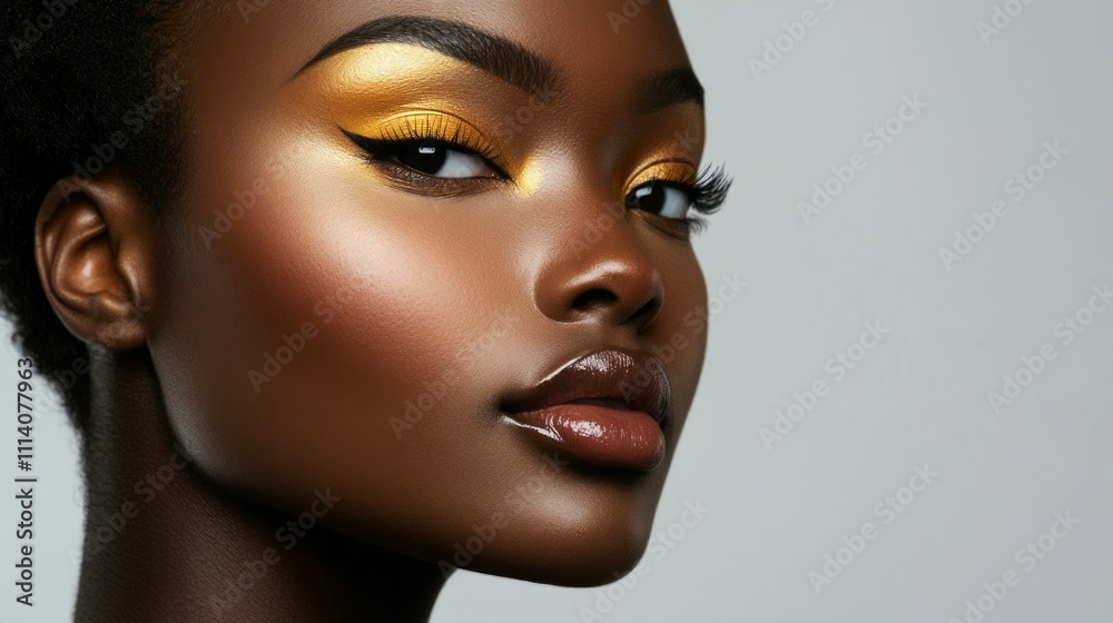 Beautiful young dark skin girl with perfect skin and makeup. Studio cosmetics and skin beauty shoot Beautiful young dark skin girl with perfect skin and makeup. Studio cosmetics and skin beauty shoot