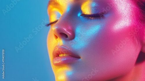 Beautiful young dark skin girl with perfect skin and makeup. Studio cosmetics and skin beauty shoot