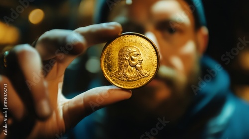 Golden Coin - Ancient History Artifact photo