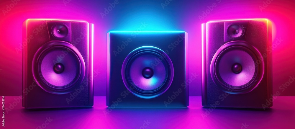 The illuminated background enhances the allure of the speaker design. The illuminated background enhances the allure of the speaker design.