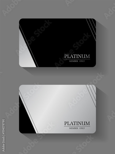 Vector VIP Platinum member card platinum and Black ,premium quality , premium invitation card poster .