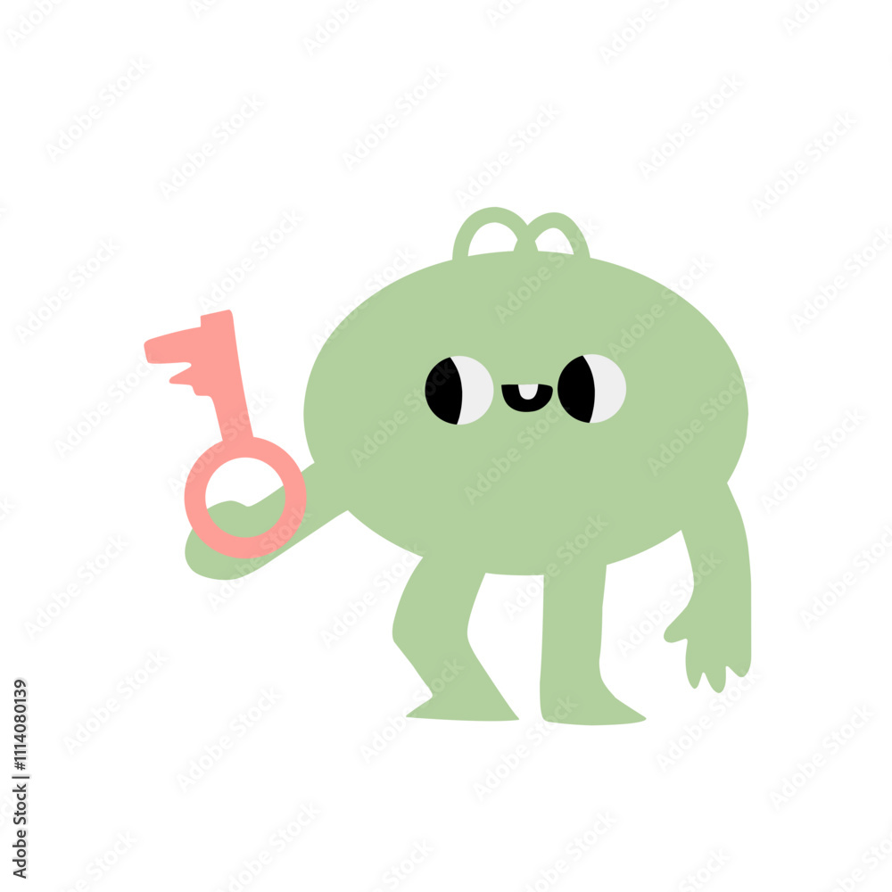 Obraz premium Cute abstract shapes character