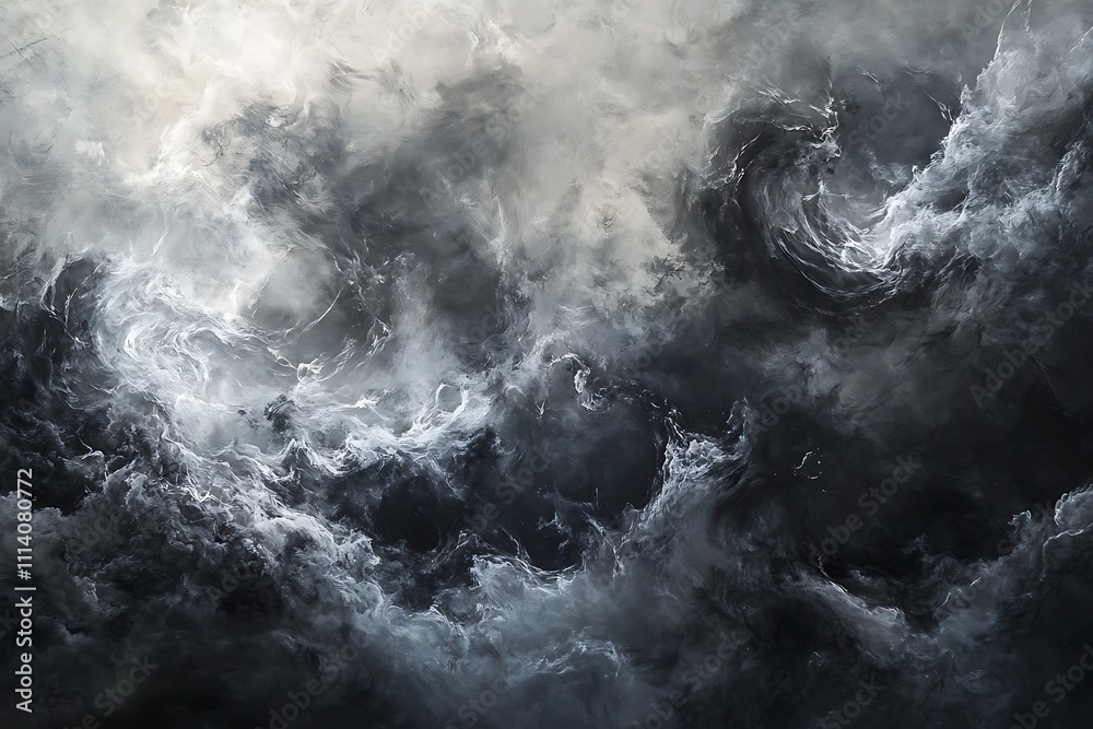 Stormy Sky with Swirling Ominous Clouds Stormy Sky with Swirling Ominous Clouds