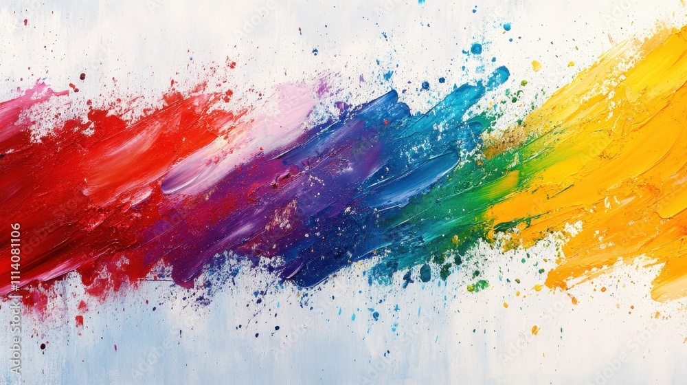 Rainbow splash abstract art expression. Rainbow splash abstract art expression.
