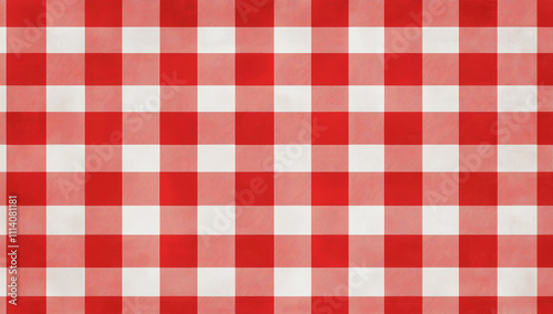 red and white checkered tablecloth photo