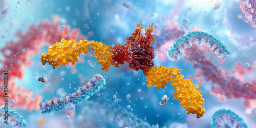 Immune checkpoint proteins expressed on T cells, TIGIT, CD226. Crucial role in regulating the immune response against tumors. Cancer immunotherapy medical research, immune modulation 3D illustration