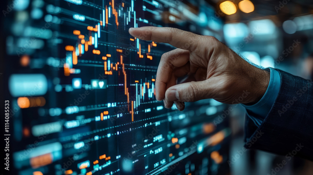 Investors analyzing stock market data on screen Investors analyzing stock market data on screen