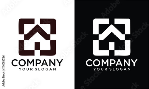 Creative house camera vector logo design