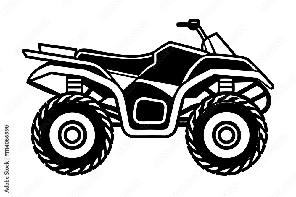 Atv adventure vector hand drawn sketch illustration Atv adventure vector hand drawn sketch illustration