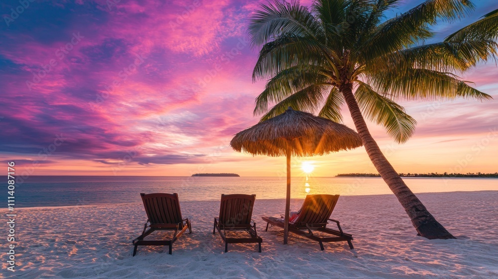 Fototapeta premium Sunset Paradise Beach