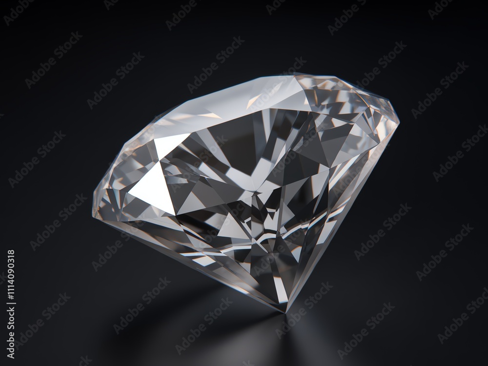 Close-up of a sparkling diamond on black background, showcasing its brilliance and precision. Close-up of a sparkling diamond on black background, showcasing its brilliance and precision.