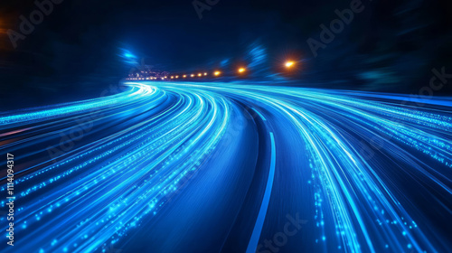 Abstract blue light beam motion lines business technology background