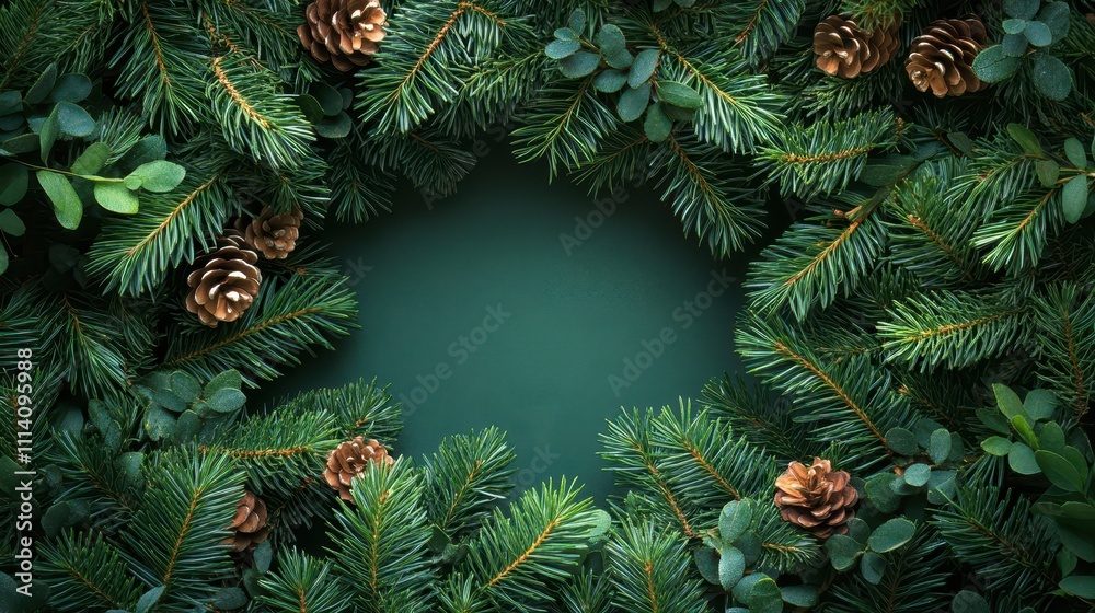 Christmas pine plant frame tree Christmas pine plant frame tree