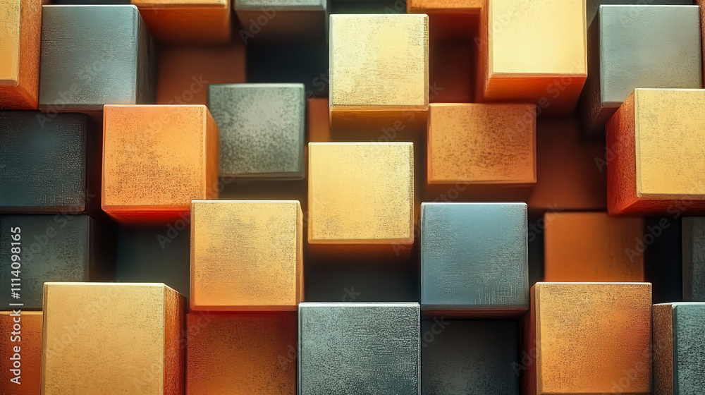 Abstract geometric cube business technology theme background